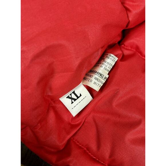 Vintage SKOR Adventure Outdoor Gear Goose Down Puffer Vest Red Size XL - Picture 8 of 12